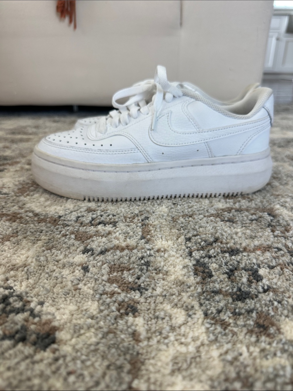 Nike White Platform Low-Top Women's Sneaker